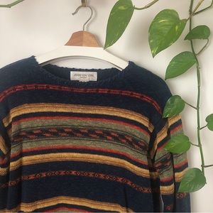 Jones New York Multicolored Stripped Sweater